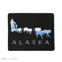 Alaska Sled Dogs Mushing Sled Dog Team Snow Mountain Scene Mousepad thumb 0