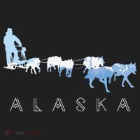 Alaska Sled Dogs Mushing Sled Dog Team Snow Mountain Scene Hat thumb 2