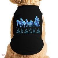 Alaska Sled Dogs Mushing Team Snow Sledding Mountain Scene Doggie Tank thumb 0