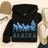 Alaska Sled Dogs Mushing Team Snow Sledding Mountain Scene Hoodie thumb 4