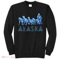 Alaska Sled Dogs Mushing Team Snow Sledding Mountain Scene Sweatshirt thumb 0