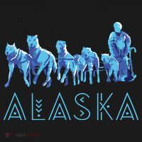 Alaska Sled Dogs Mushing Team Snow Sledding Mountain Scene Coaster thumb 2