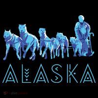 Alaska Sled Dogs Mushing Team Snow Sledding Mountain Scene Mousepad thumb 1