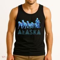 Alaska Sled Dogs Mushing Team Snow Sledding Mountain Scene Tank Top thumb 3
