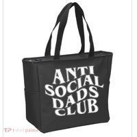 Anti Social Dad Club Funny Father Day Tote Bag thumb 2