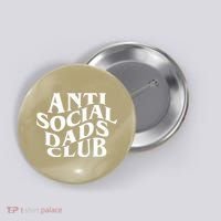 Anti Social Dad Club Funny Father Day Button thumb 0