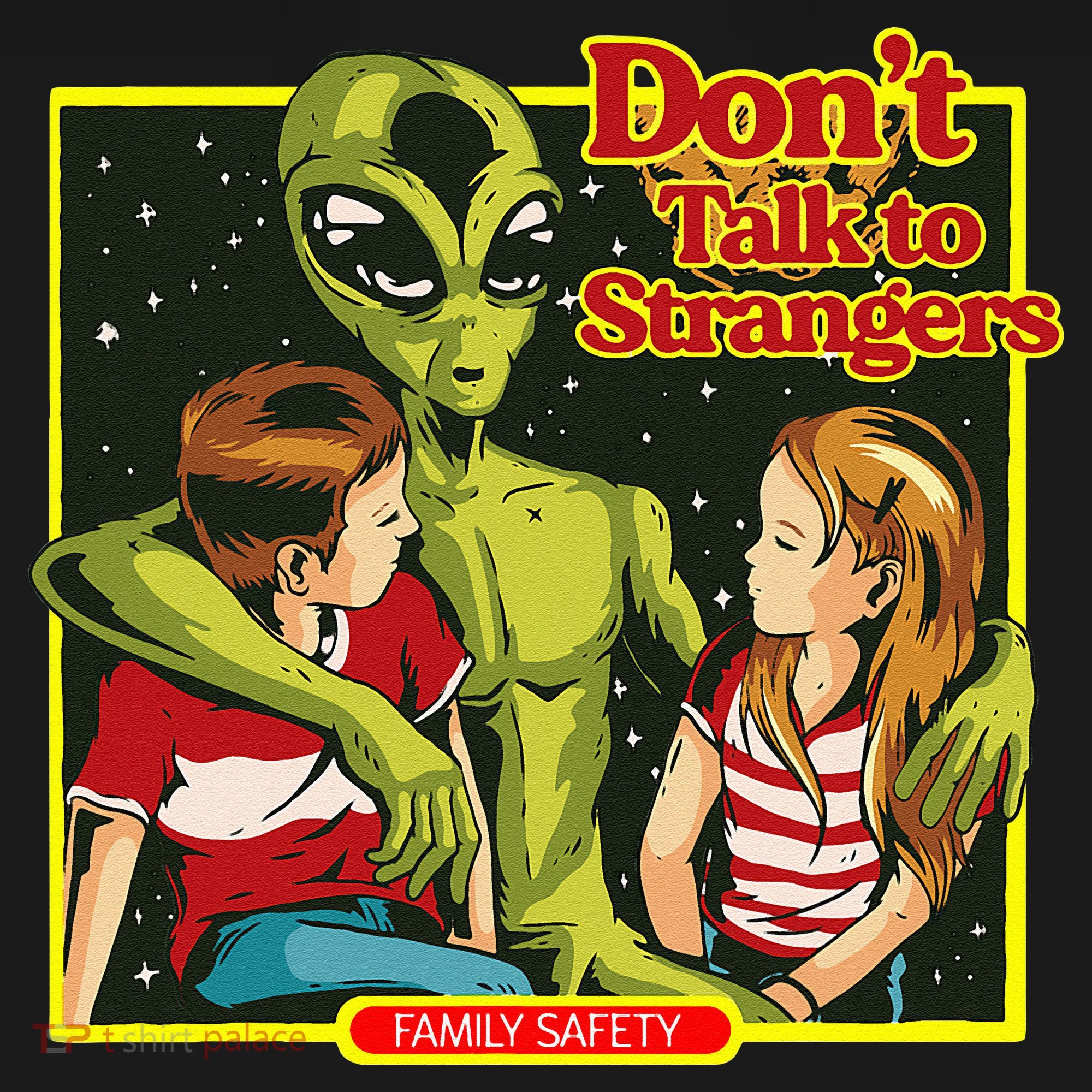 Alien Strangers Don't Talk UFO Doggie Tank