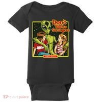 Alien Strangers Don't Talk UFO Baby Bodysuit thumb 0