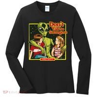Alien Strangers Don't Talk UFO Women's Long Sleeve Shirt thumb 0