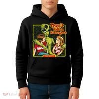 Alien Strangers Don't Talk UFO Kids Hoodie thumb 4