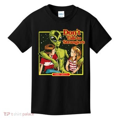 Alien Strangers Don't Talk UFO Kids T-Shirt
