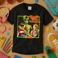 Alien Strangers Don't Talk UFO Kids T-Shirt thumb 3