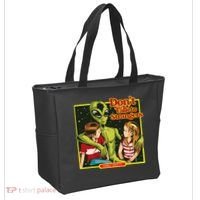 Alien Strangers Don't Talk UFO Tote Bag thumb 2