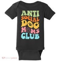 ANTI SOCIAL DOG MOMS CLUB Baby Bodysuit thumb 0