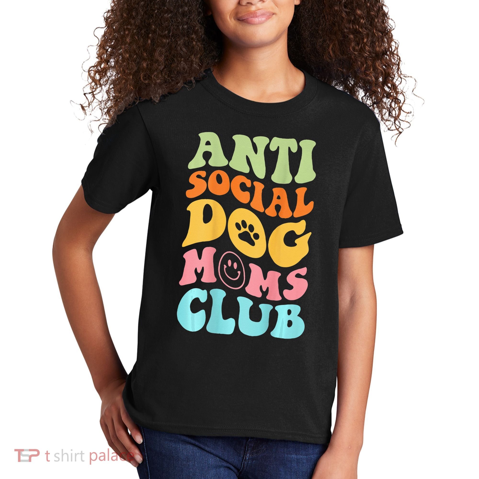 ANTI SOCIAL DOG MOMS CLUB Kids T-Shirt