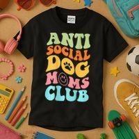 ANTI SOCIAL DOG MOMS CLUB Kids T-Shirt thumb 3