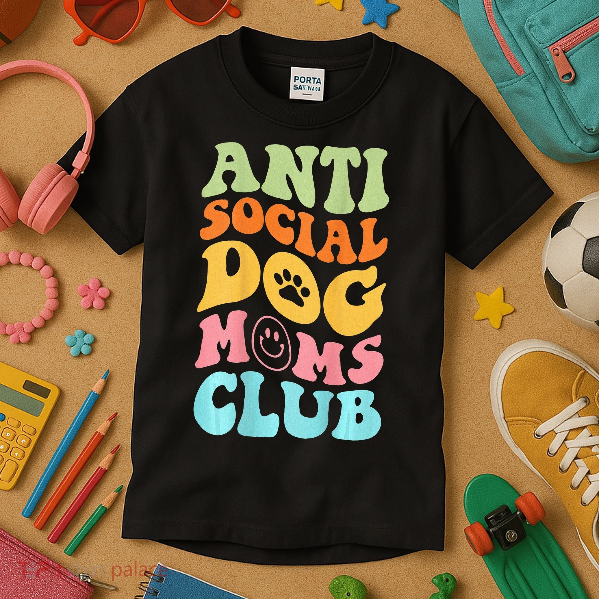 ANTI SOCIAL DOG MOMS CLUB Kids T-Shirt