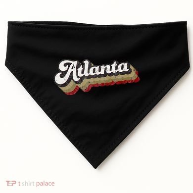 Atlanta Soccer Distressed Retro Baseball Script 404 United USA-Made Doggie Bandana