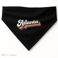 Atlanta Soccer Distressed Retro Baseball Script 404 United USA-Made Doggie Bandana thumb 0