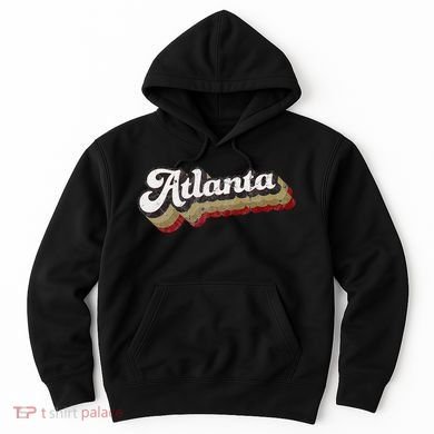 Atlanta Soccer Distressed Retro Baseball Script 404 United Hoodie