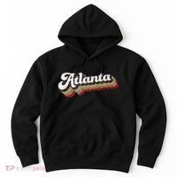 Atlanta Soccer Distressed Retro Baseball Script 404 United Hoodie thumb 0