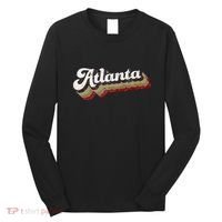 Atlanta Soccer Distressed Retro Baseball Script 404 United Long Sleeve Shirt thumb 0