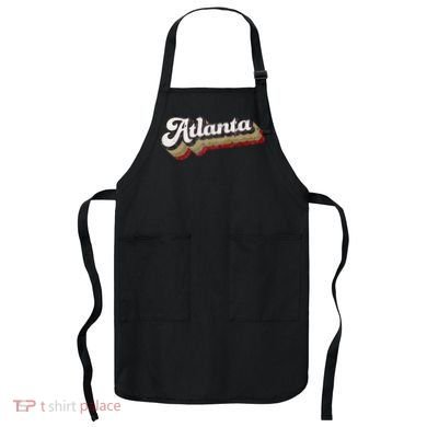 Atlanta Soccer Distressed Retro Baseball Script 404 United Apron
