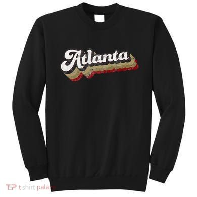 Atlanta Soccer Distressed Retro Baseball Script 404 United Sweatshirt