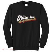 Atlanta Soccer Distressed Retro Baseball Script 404 United Sweatshirt thumb 0