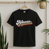 Atlanta Soccer Distressed Retro Baseball Script 404 United T-Shirt thumb 2