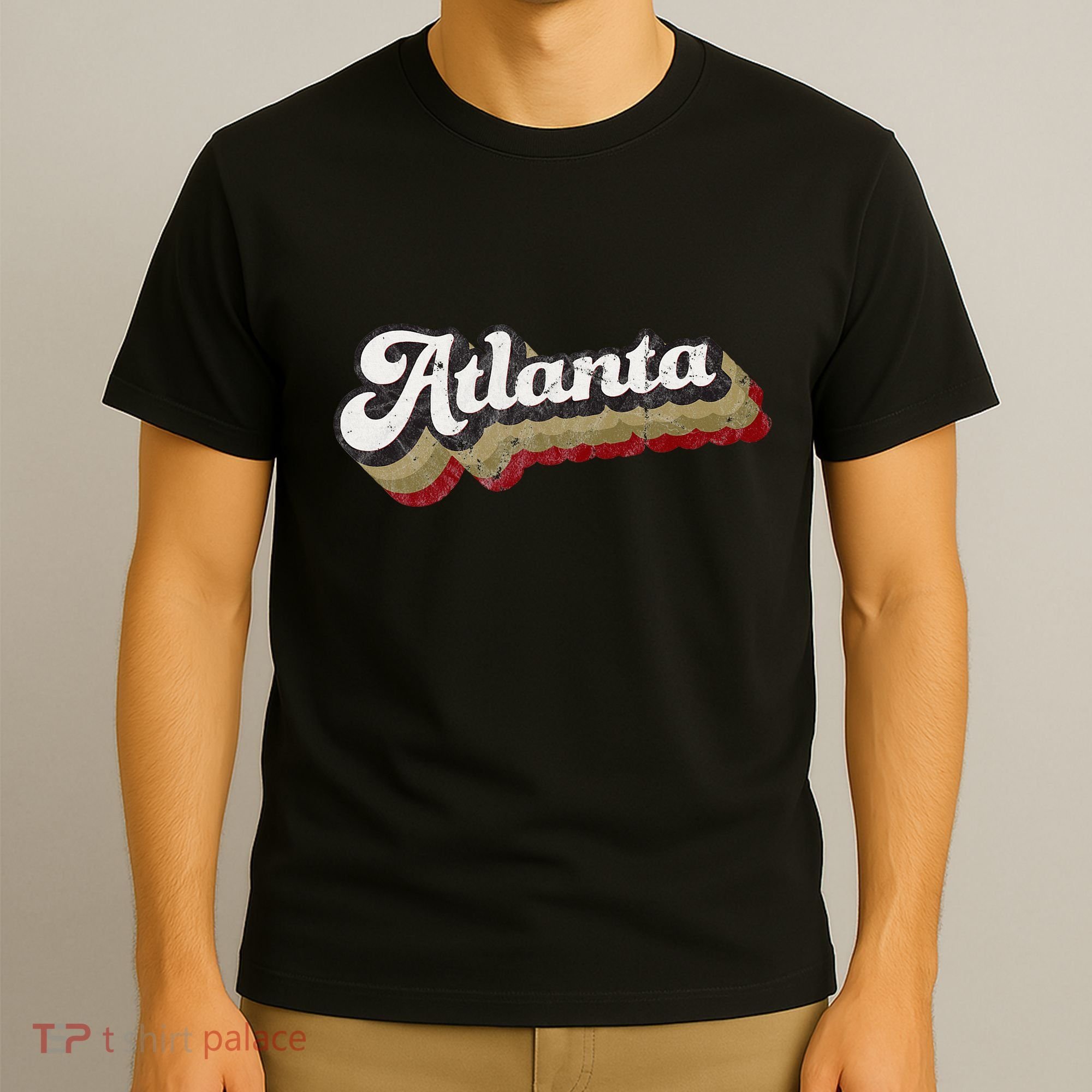 Atlanta Soccer Distressed Retro Baseball Script 404 United T-Shirt