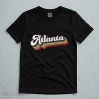 Atlanta Soccer Distressed Retro Baseball Script 404 United T-Shirt thumb 5