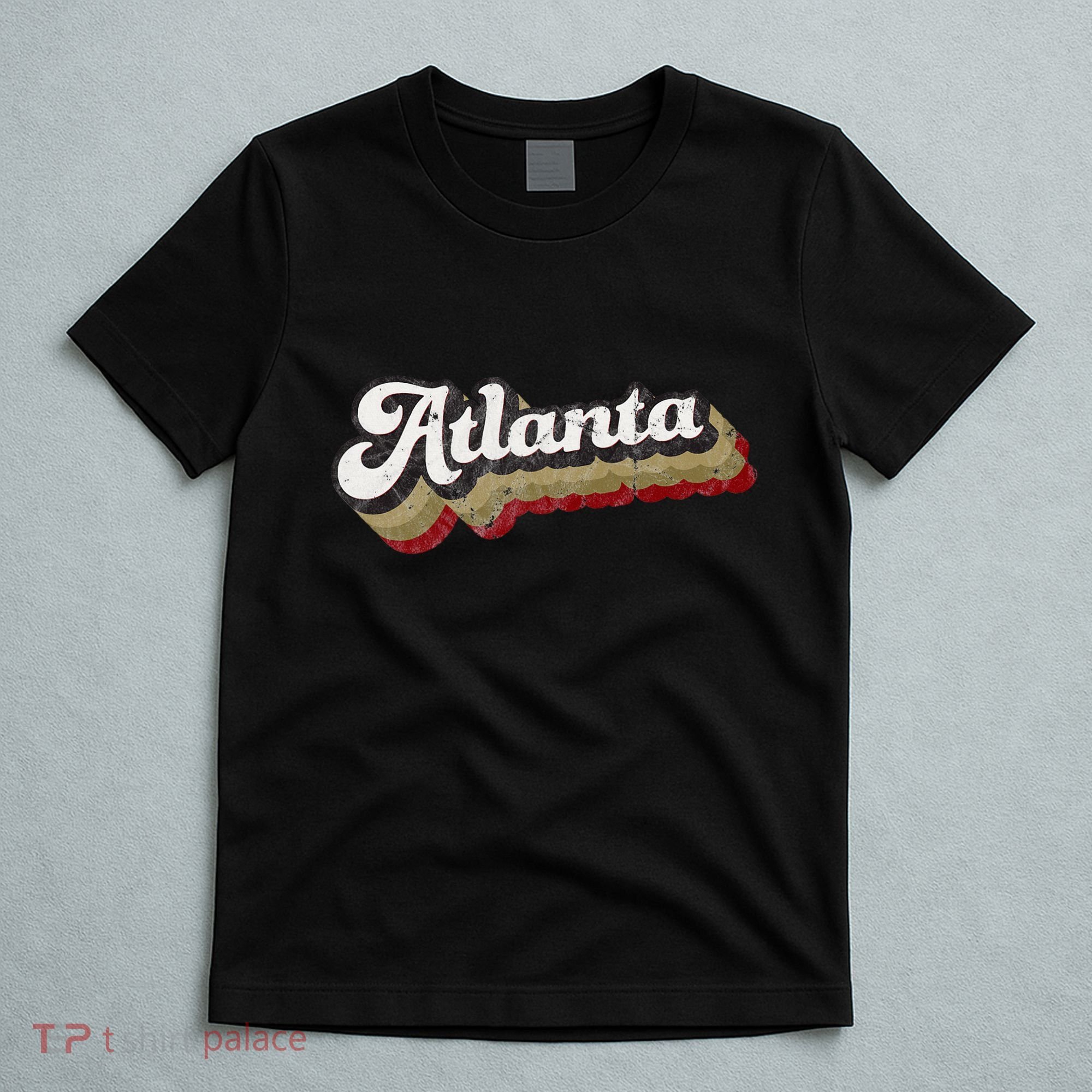 Atlanta Soccer Distressed Retro Baseball Script 404 United T-Shirt