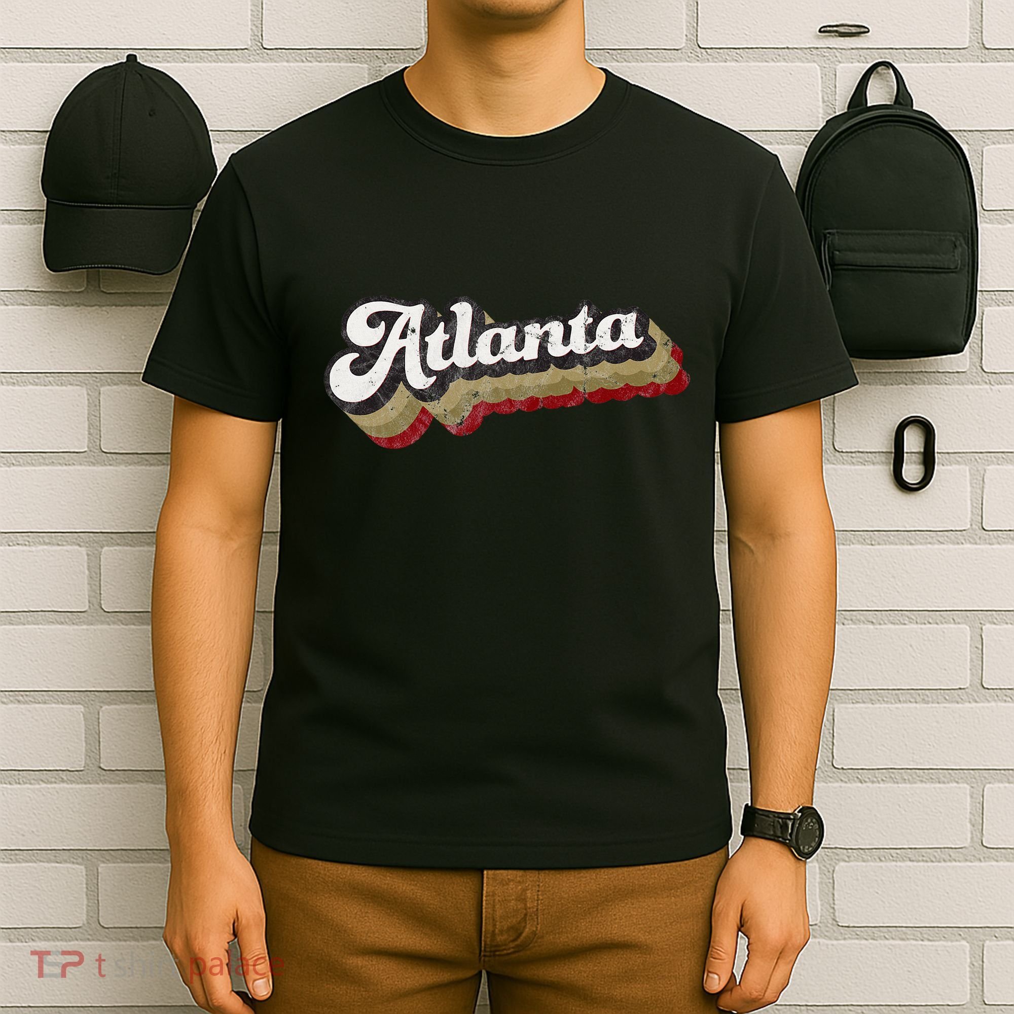 Atlanta Soccer Distressed Retro Baseball Script 404 United T-Shirt