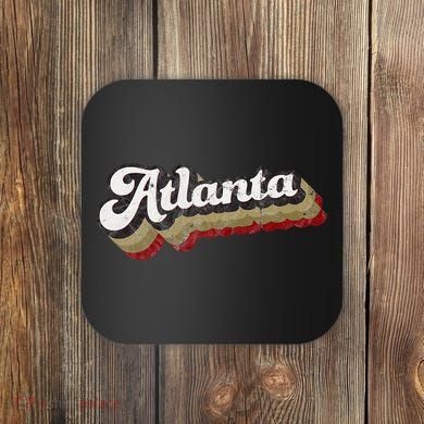Atlanta Soccer Distressed Retro Baseball Script 404 United Coaster