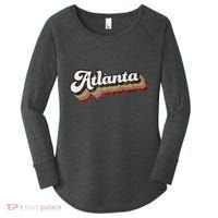 Atlanta Soccer Distressed Retro Baseball Script 404 United Women's Perfect Tri Tunic Long Sleeve Shirt thumb 0