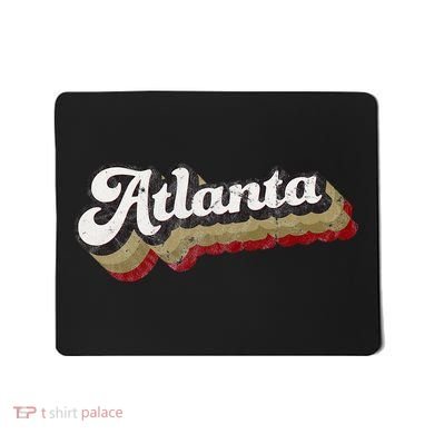 Atlanta Soccer Distressed Retro Baseball Script 404 United Mousepad
