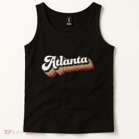 Atlanta Soccer Distressed Retro Baseball Script 404 United Tank Top thumb 2