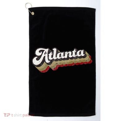 Atlanta Soccer Distressed Retro Baseball Script 404 United Golf Towel