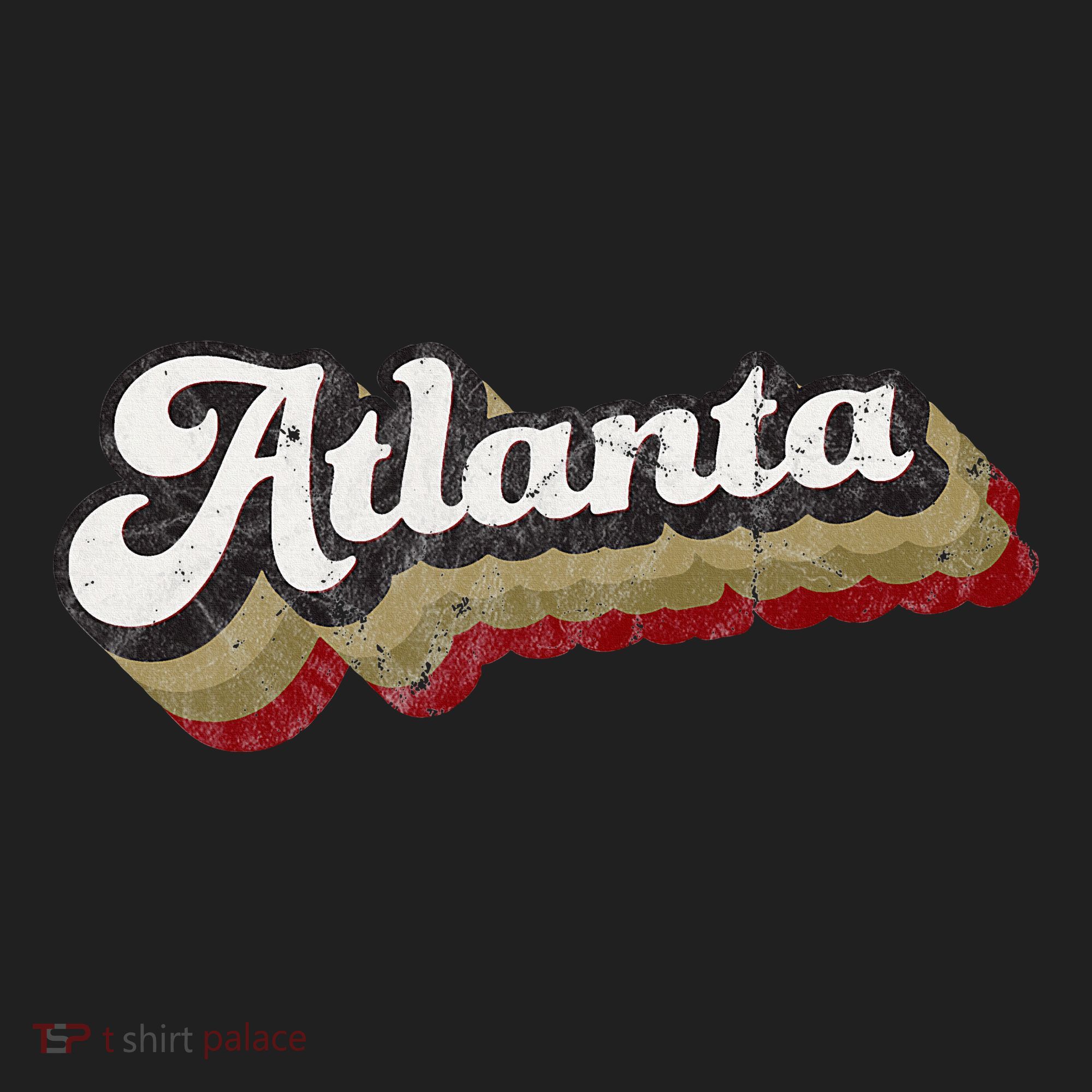 Atlanta Soccer Distressed Retro Baseball Script 404 United Golf Towel