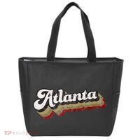 Atlanta Soccer Distressed Retro Baseball Script 404 United Tote Bag thumb 0
