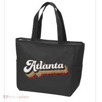 Atlanta Soccer Distressed Retro Baseball Script 404 United Tote Bag thumb 3