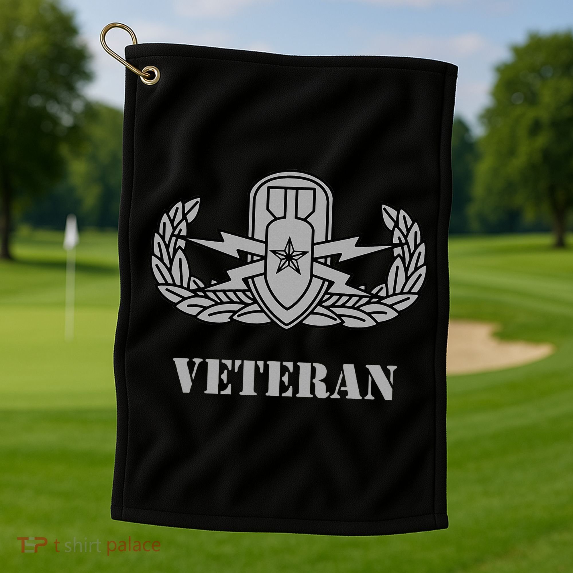 Army Senior Explosive Ordinance Disposal Badge Eod Veteran Golf Towel