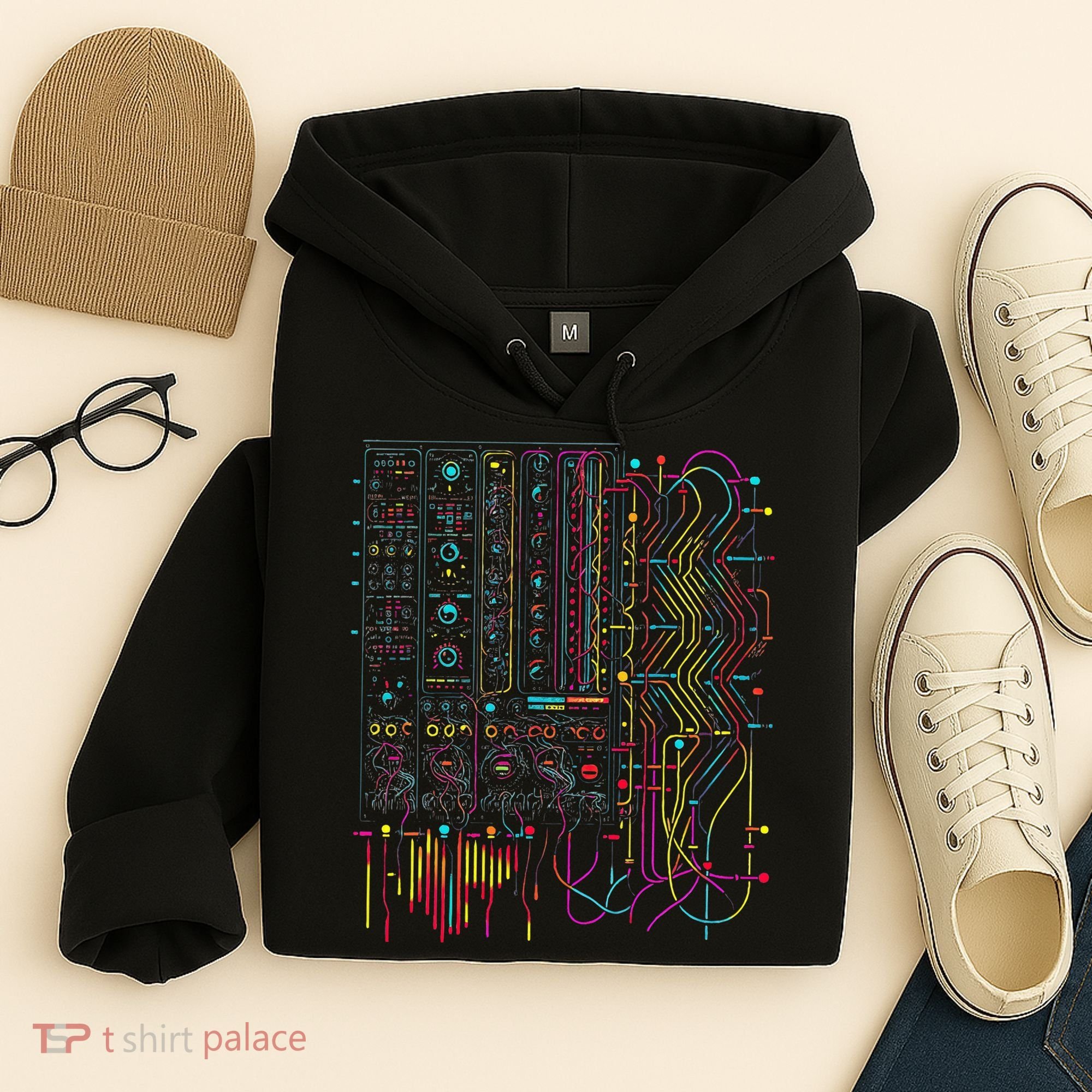 Analogue Synthesiser Electronic Music Modular Life Hoodie