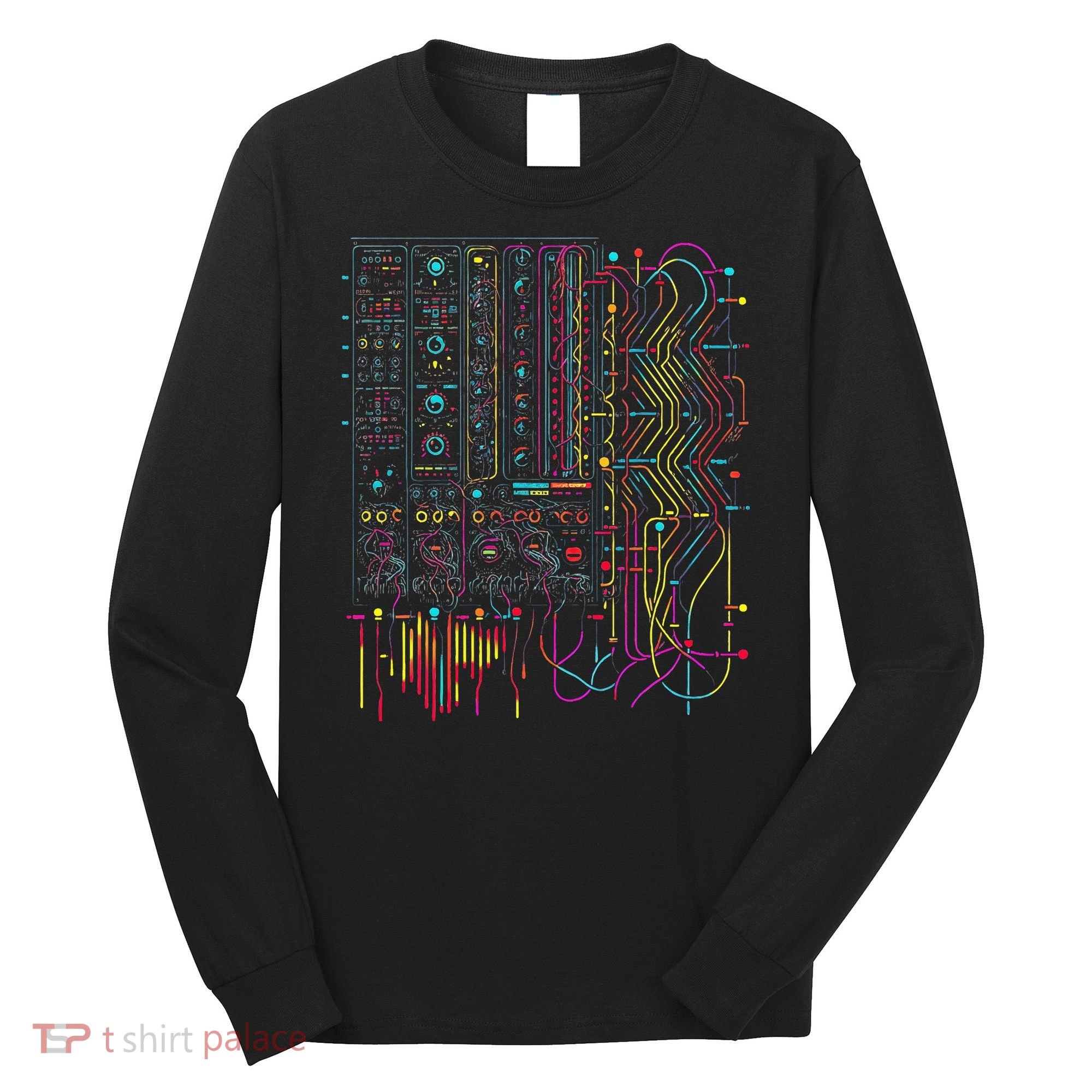 Analogue Synthesiser Electronic Music Modular Life Long Sleeve Shirt