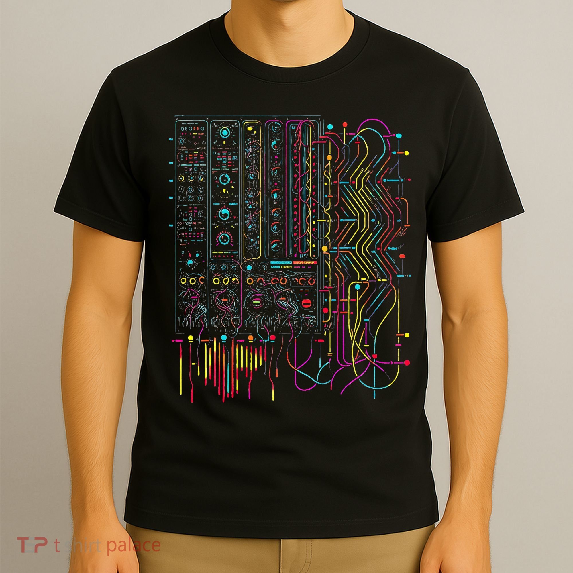 Analogue Synthesiser Electronic Music Modular Life T-Shirt