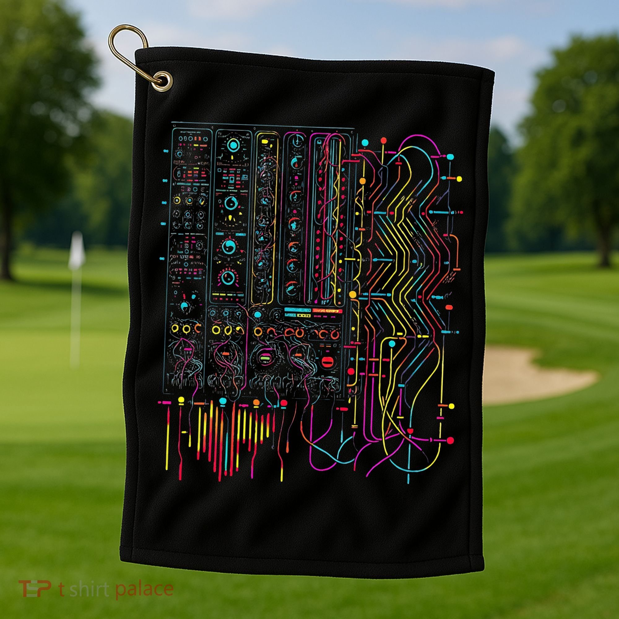 Analogue Synthesiser Electronic Music Modular Life Golf Towel