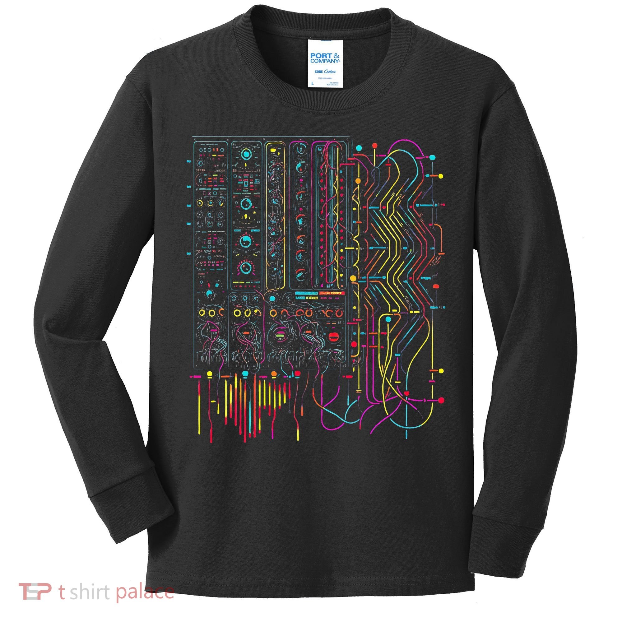 Analogue Synthesiser Electronic Music Modular Life Kids Long Sleeve Shirt