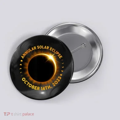 Annular Solar Eclipse 10.14.23 America Annularity Fall Button