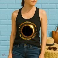 Annular Solar Eclipse 10.14.23 America Annularity Fall Women's Tank Top thumb 2